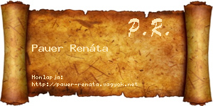 Pauer Renáta névjegykártya