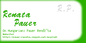 renata pauer business card